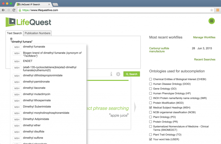 LifeQuest patent search